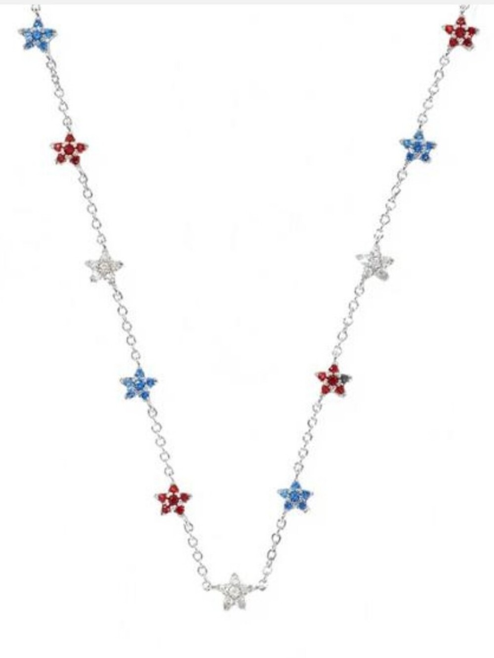 NEW KENDRA SCOTT women's sierra star crystal strand necklace in silver NWT